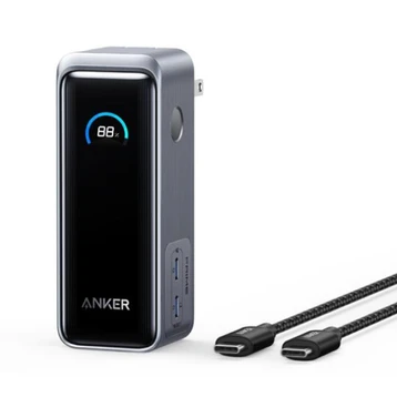 Pin dự phòng Anker Prime 9.600mAh 65W LCD kết hợp chân sạc kèm cáp type-C 100W 1m A1339